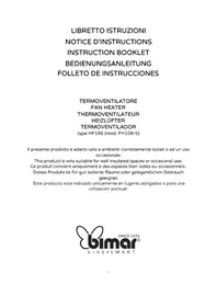 Notice Bimar HF195 Calefacción