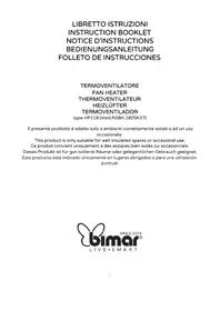 Notice Bimar HP118 Calefacción