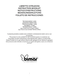 Notice Bimar HC510 Calefacción