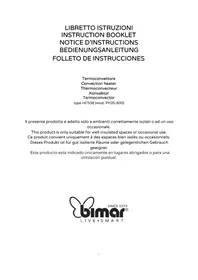 Notice Bimar HC508 Calefacción