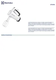 Notice ELECTROLUX ETY07N Robot ménager