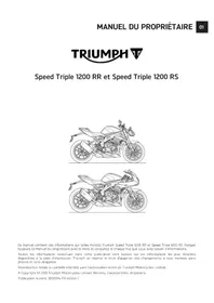 Notice TRIUMPH SPEED TRIPLE 1200 RR (2021) Moto