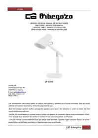 Notice Orbegozo LP 6000 Lâmpada de mesa