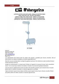 Notice Orbegozo LP 2500 Lampe avec ventilateur