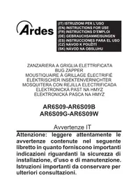 Notice ARDES AR6S09B Electric insect killer