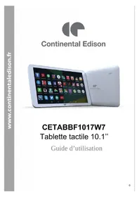 Notice CONTINENTAL EDISON CETABBF1017W7 Tablette tactile