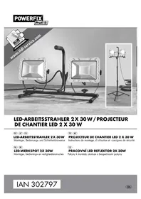 Notice POWERFIX IAN 302797 Projecteur de chantier