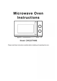 Notice CANDY CMG20TNMB Micro-ondes