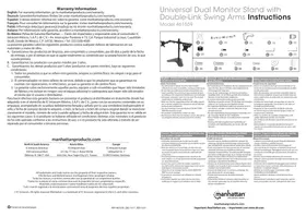 Notice MANHATTAN 461559 Support pour écran