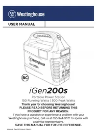 Notice WESTINGHOUSE IGEN200S Power bank