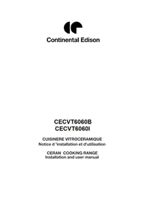 Notice CONTINENTAL EDISON CECVT6060B Cuisinière