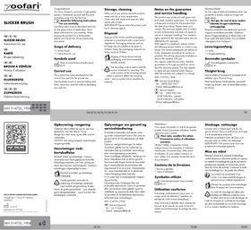 Notice ZOOFARI IAN 314722 Brosse de nettoyage