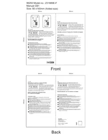 Notice Topmove Z31889E Cadenas de sécurité pour bagages