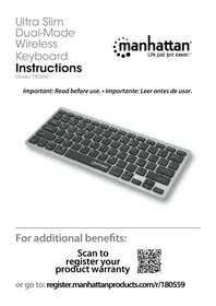 Notice MANHATTAN 180559 Keyboard