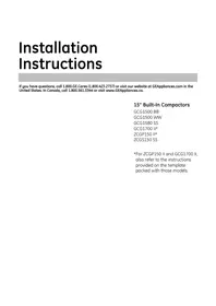 Notice GE PROFILE GCG1700LII Compacteur intégré