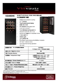 Notice Vinvautz VZ24BDHK Cave à vin