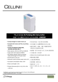 Notice Cellini CMD250 Déshumidificateur