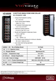 Notice Vinvautz VZ18SSB Cave à vin