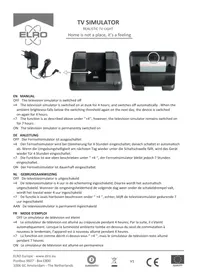 Notice ELRO ADTV4 Caméra de surveillance