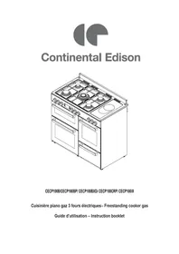 Notice CONTINENTAL EDISON CECP100BP Cuisinière