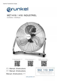 Notice Grunkel METH16 INDUSTRIAL Ventilateur