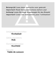 Notice Atag HB400B5Z Table de cuisson