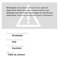 Notice Atag HG111A0DK Table de cuisson