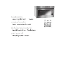 Notice Atag ZX3011CUU Four électrique