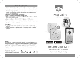 Notice ELRO DVC040IP2 Sonnette de portes