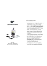 Notice CONTINENTAL EDISON CERM1000B Robot ménager