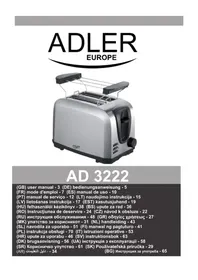Notice ADLER AD 3222 тостер