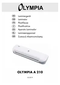 Notice OLYMPIA A 210 Machine à laminer