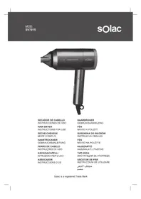 Notice SOLAC HAIR&GO IONIC SV7015 Sèche cheveux