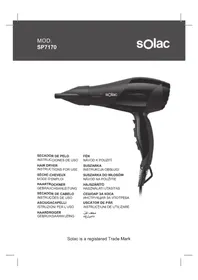 Notice SOLAC EXPERT 2600 TOURMALINE SP7170 Sèche cheveux