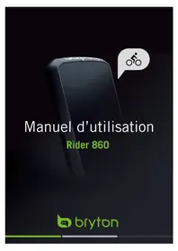 Notice Bryton RIDER 860 Compteur de vélo