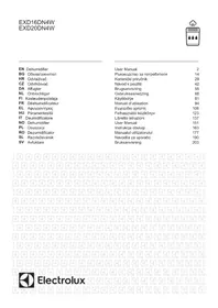 Notice ELECTROLUX EXD16DN4W Déshumidificateur