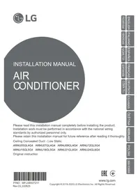 Notice LG ARNU21GL6G4 кондиционер