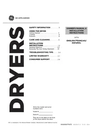 Notice GE GFT14ESSLWW Secadora