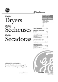 Notice GE PROFILE PRODIGY DPSR405EAAA Secadora