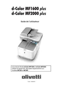 Notice OLIVETTI DCOLOR MF1600 PLUS Imprimante multifonction