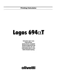 Notice OLIVETTI LOGOS 694AT Stampante