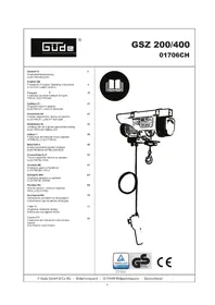 Notice Güde GSZ 200400 Treuil électrique