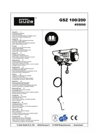 Notice Güde GSZ 100200 Treuil électrique