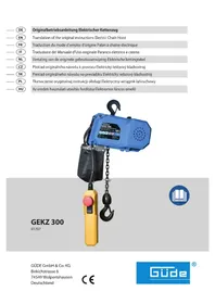 Notice Güde GEKZ 300 Elektromos emelő