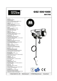 Notice Güde GSZ 5001000 Treuil électrique