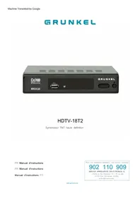 Notice Grunkel HDTV18 T2 Lecteur multimédia