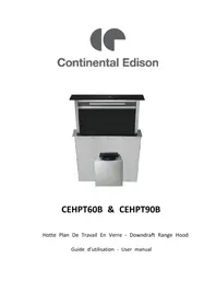 Notice CONTINENTAL EDISON CEHPT90B Hotte