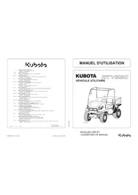 Notice KUBOTA RTV520 Véhicule utilitaire