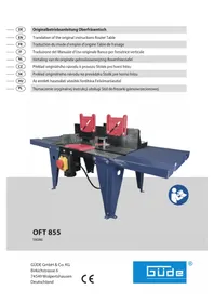 Notice Güde OFT 855 Maróasztal