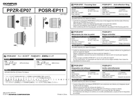 Notice OLYMPUS PPZREP07 Adaptateur d'objectif